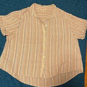 Madewell Chronicle Shirt in Rainbow Stripe